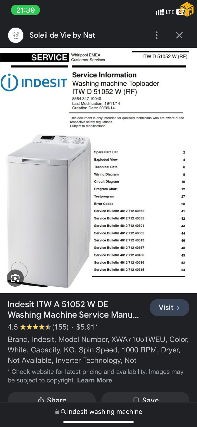 Indesit ugaalga mashin