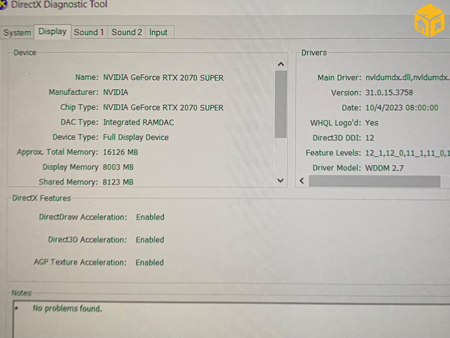 Colorful rtx2070Super 8gb