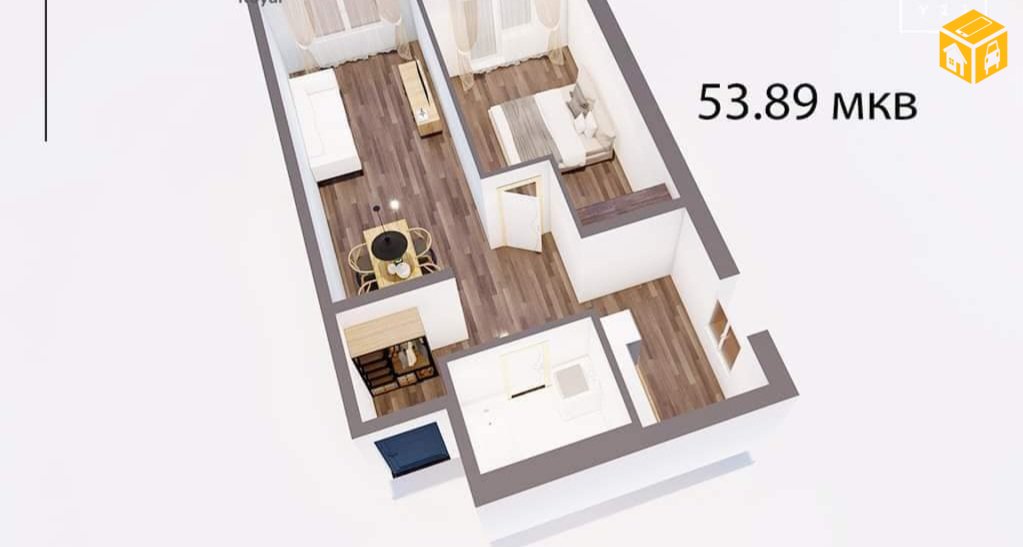 Орон сууц 2 өрөө